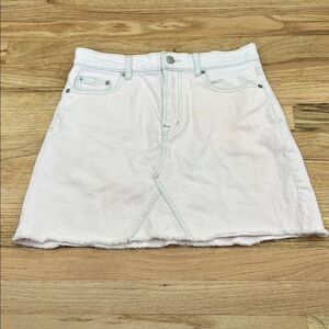 Casual Pale Pink Denim Mini Skirt